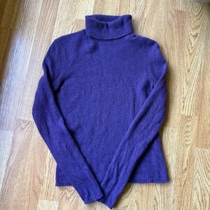 Sutton Studio vintage 100% cashmere purple turtleneck roll neck sweater sz S